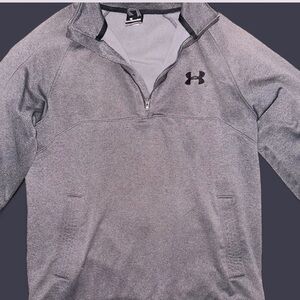 Like new Under Armour Gray Quarter-Zip Pullover